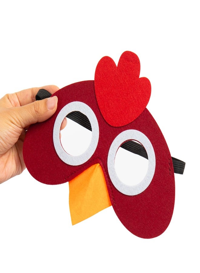 INF-STAR The Little Red Hen Felt Masks Set (4 Pcs) - Storytelling & Role Play Costume Masks for Kids | Red Hen, Cat, Dog, Rat & More | Perfect for Bedtime Stories, Learning, and Party Favors - Image 2